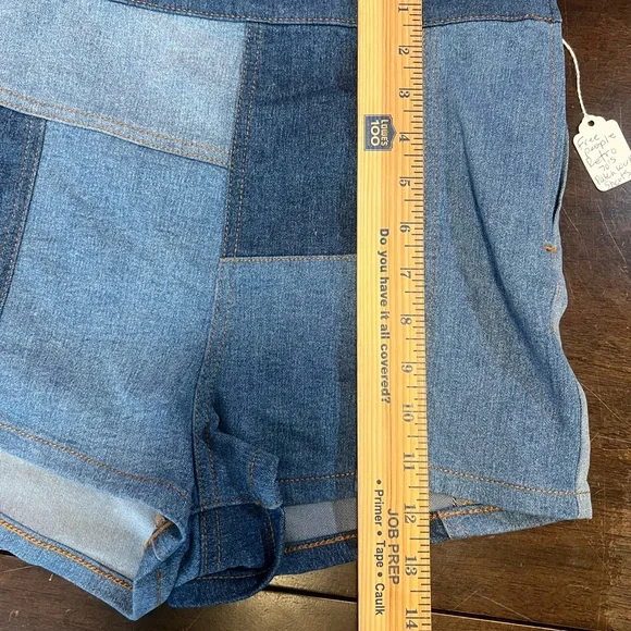 Free People Patchwork 25 Denim  High-Waisted  Retro Inspired Size 28 - Picture 6 of 8